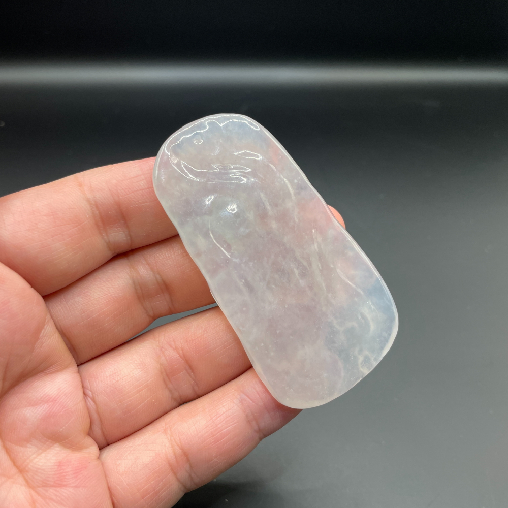 『瀚玉珠寶』玻璃種觀音翡翠墜子.觀世音菩薩.緬甸玉觀音.天然A貨.法相莊嚴種水好-細節圖5