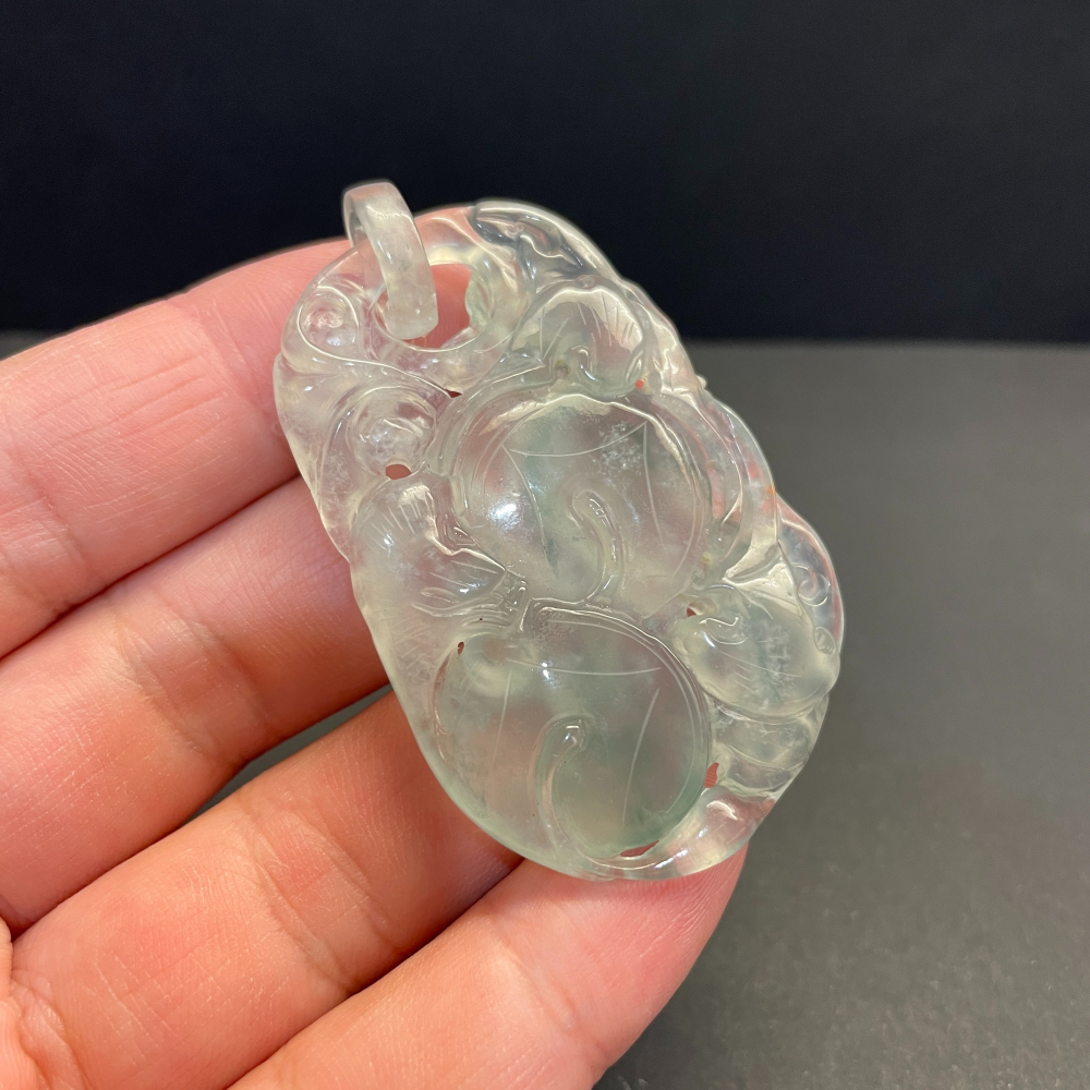 瀚玉珠寶 玻璃種放光翡翠 龍咬珠 起光細膩緬甸玉 附上賴泰安證書-細節圖5