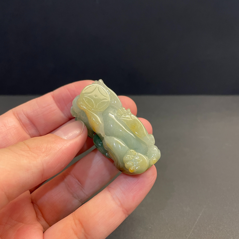 瀚玉珠寶 老三彩貔貅翡翠 三彩翡翠 貔貅 招財避邪 天然緬甸玉A貨-細節圖7