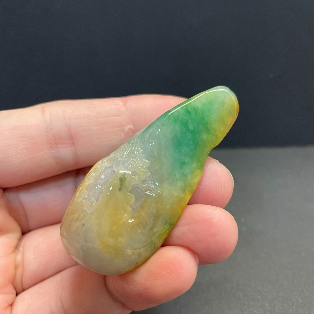 瀚玉珠寶 天然A貨翡翠 三彩翡翠悟道 山水 老三彩 天然緬甸玉 正宗老三彩-細節圖5