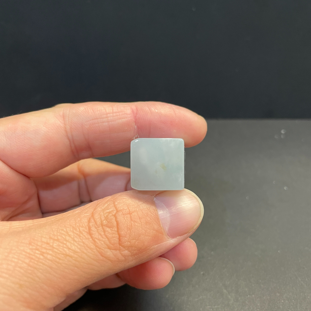 瀚玉珠寶 天然A貨翡翠印章 白冰貔貅方章 印紐 印章 緬甸玉印 貔貅印章 招財避邪 冰種翡翠 送禮好物-細節圖6