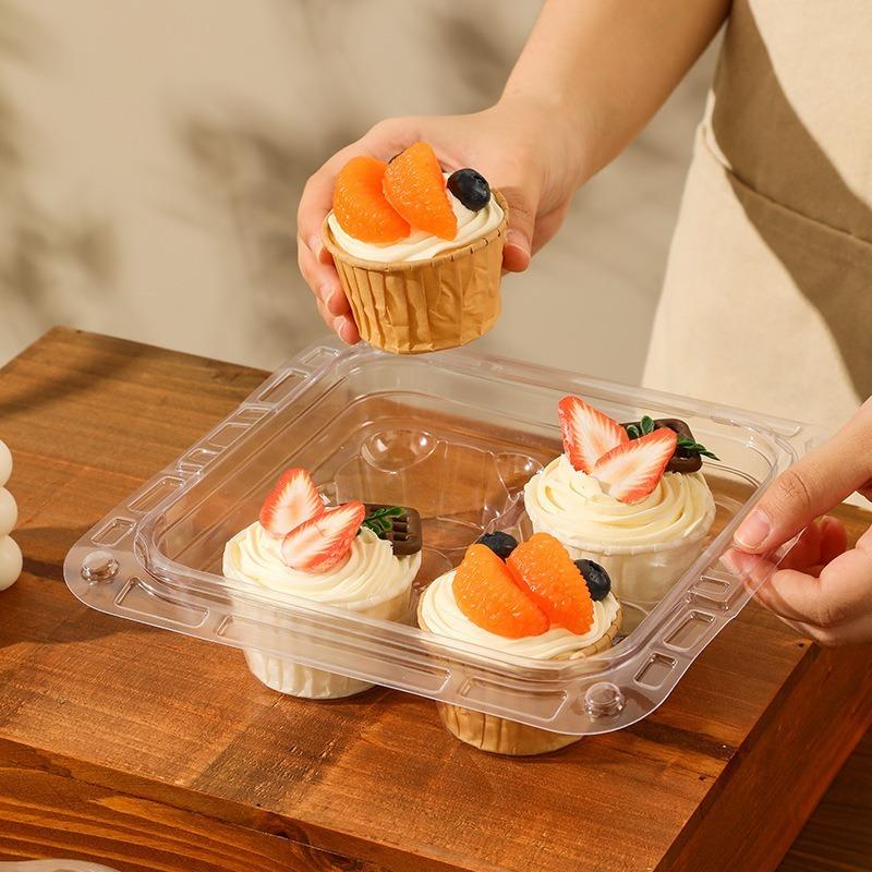 《創藝包裝》瑪芬杯子蛋糕  透明吸塑盒 - 4粒【10入】99170061-細節圖2