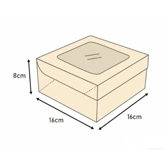 《創藝包裝》西點餐盒  L型 (4吋) 牛皮無印【10入/包】-細節圖2