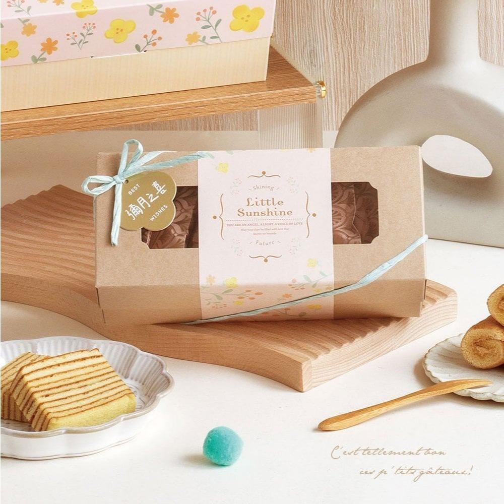 《創藝包裝》開窗點心盒(大) 牛皮無印【10入】3-2928501-細節圖3