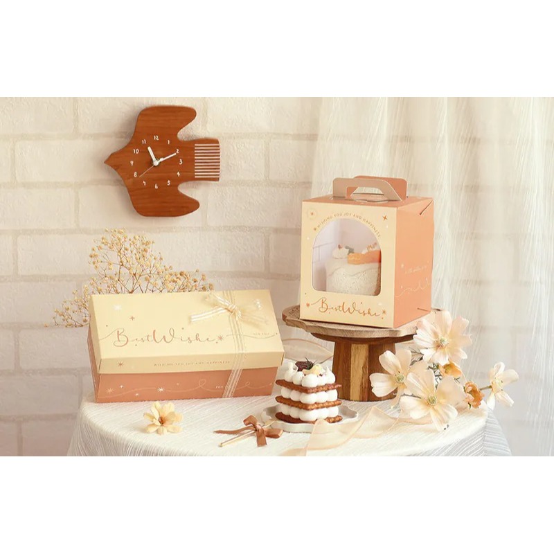 好好包果 | 長型點心盒 NO.10 晨曦波光-米 含底托【10入/包】3A01-110001-細節圖3