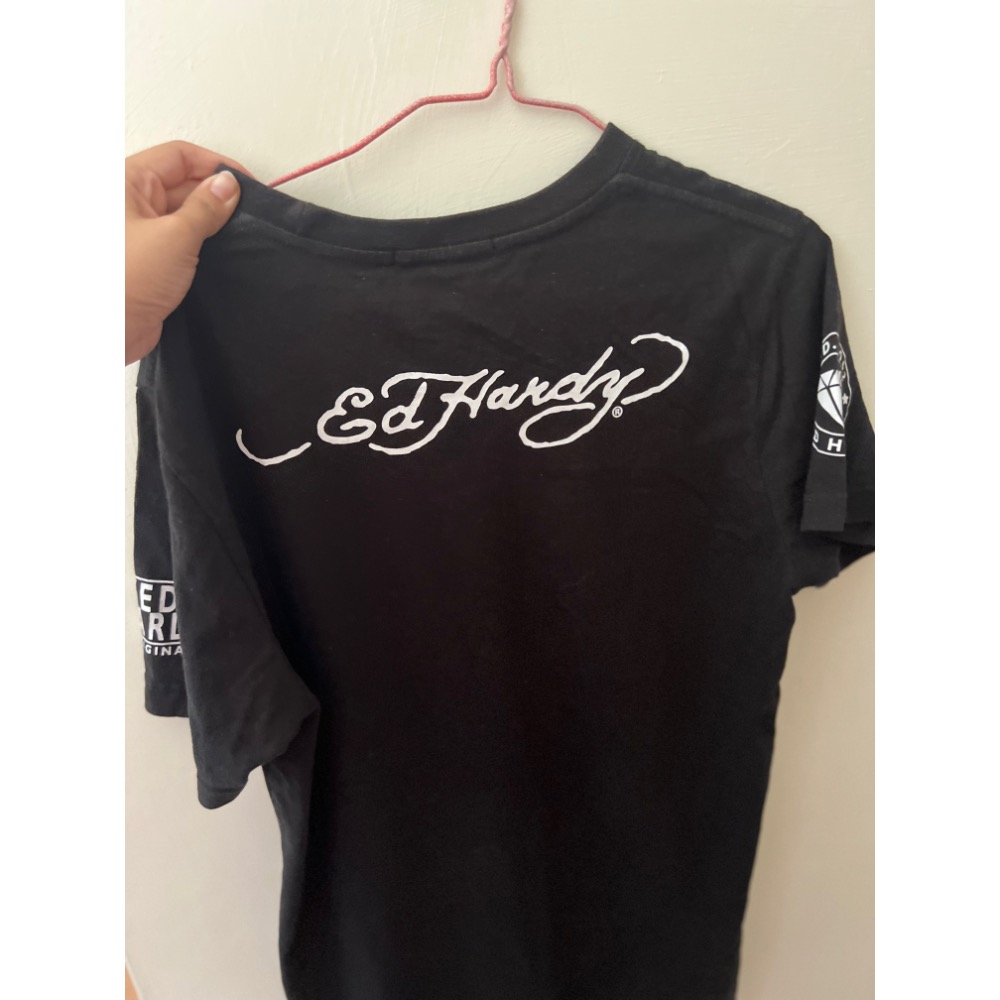 ￼ED HARDY 二手T 恤 t shirt  尺寸M 衣長70胸圍50cm-細節圖2