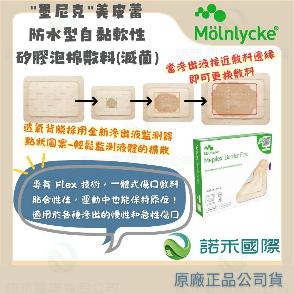 【墨尼克 美皮蕾防水型自黏軟性矽膠泡棉敷料(滅菌)】MOLNLYCKE MEPILEX 美尼克 美皮豐 防水 創傷 保護-細節圖2