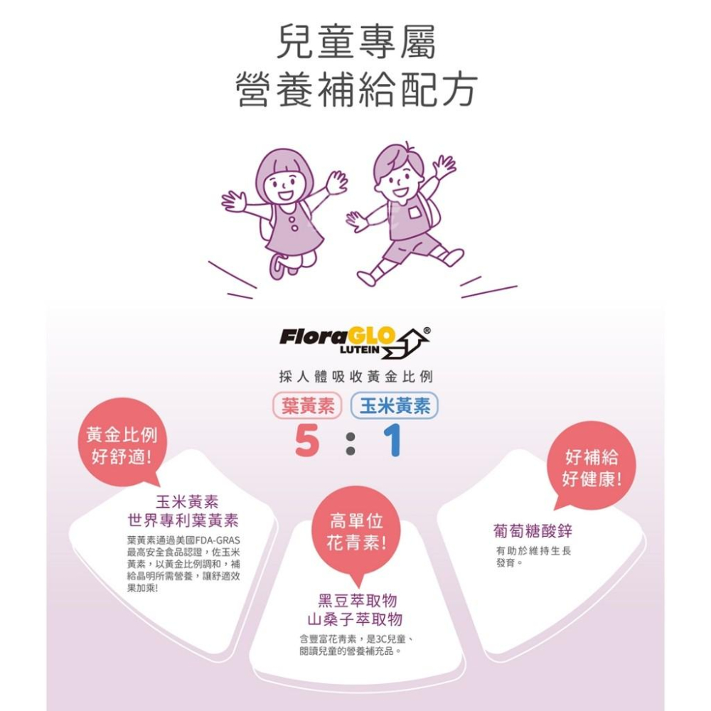 【小兒利撒爾 晶明葉黃素咀嚼錠】36粒 藍莓口味 游離型葉黃素 兒童葉黃素 金盞花葉黃素 晶亮配方 不含防腐劑 奶素可食-細節圖7