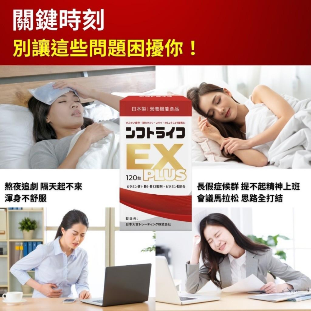 【日本製 活力B群 EX PLUS加強錠120錠】 維生素B群 γ穀維素 維生素E  強效B群 小顆好吞 日本原裝-細節圖5