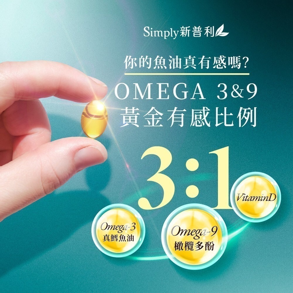 【限時購】Simply新普利 Omega-3平衡魚油 60顆/罐-細節圖3