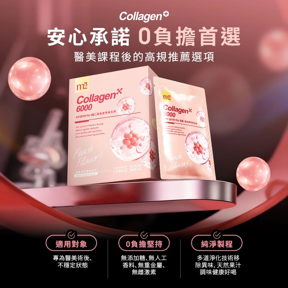 【韓國保養雙星組】m2美度xLUDEYA 超能膠原新生飲 8入/盒+蜂王玫瑰微泌新生精華 12ml-細節圖4