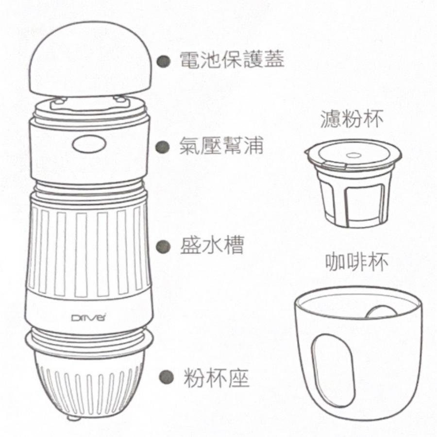 Driver隨行電動咖啡機 咖啡隨行杯 咖啡機 咖啡杯隨行杯 咖啡隨身杯 小型咖啡機 家用咖啡機-細節圖6