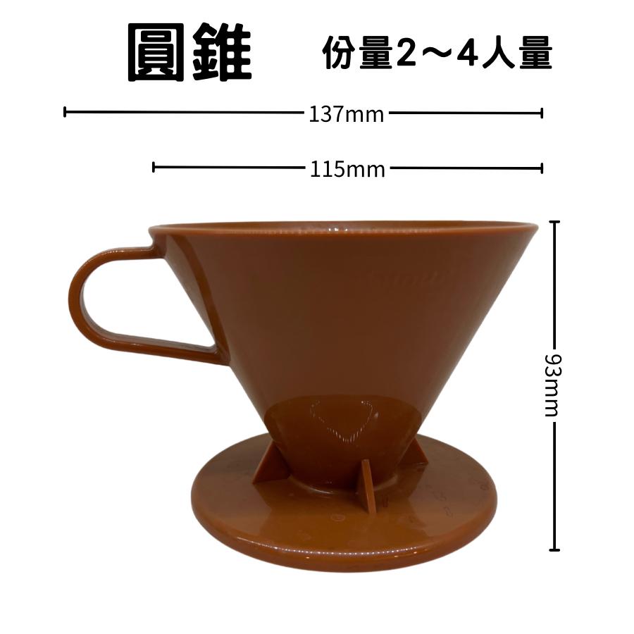 咖啡PP濾杯 1-4cup (咖啡) HG5018咖啡濾杯 濾杯 咖啡色濾杯V60 PP濾杯 努哇克咖啡-細節圖5