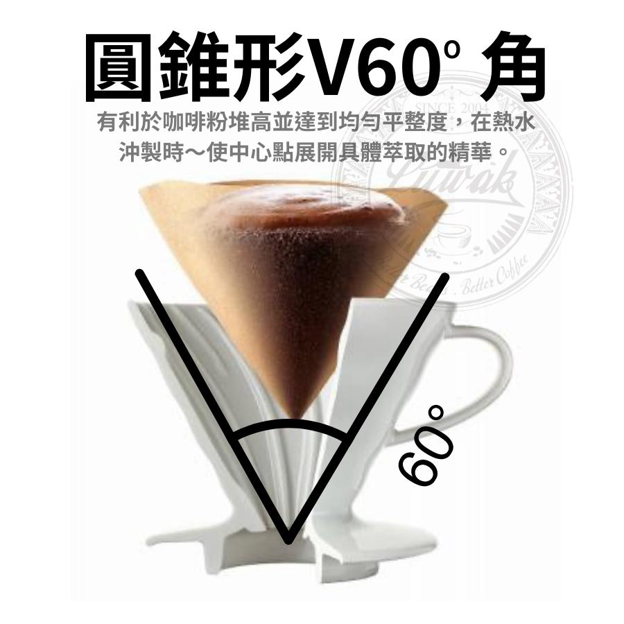 HARIO V60濾杯 咖啡濾杯 手沖咖啡濾杯 VDC-1/VDC-2 浸漬式濾杯 彩色濾杯 聰明濾杯 有田燒 努哇克咖-細節圖4