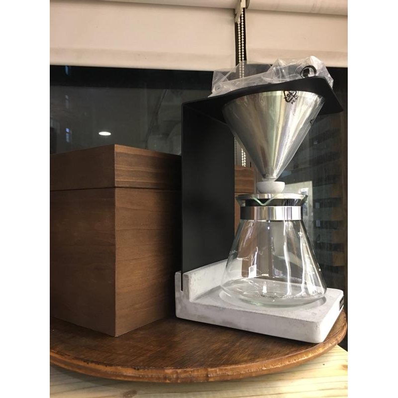 J.S.工業4.1 咖啡濾杯 組 手沖咖啡組 手沖咖啡壺 輕工業青水模風咖啡濾杯組 木盒收納盒 不鏽鋼咖啡濾網 努哇克-細節圖5