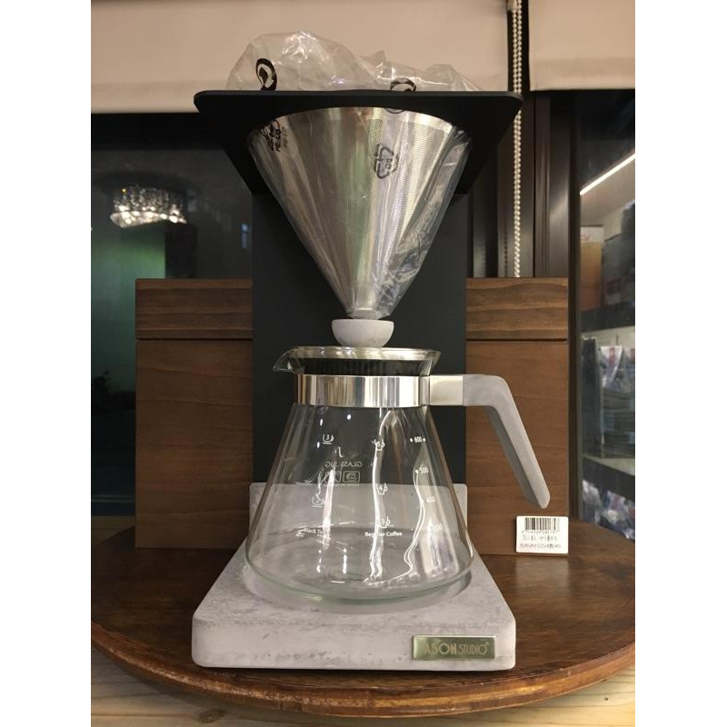 J.S.工業4.1 咖啡濾杯 組 手沖咖啡組 手沖咖啡壺 輕工業青水模風咖啡濾杯組 木盒收納盒 不鏽鋼咖啡濾網 努哇克-細節圖7