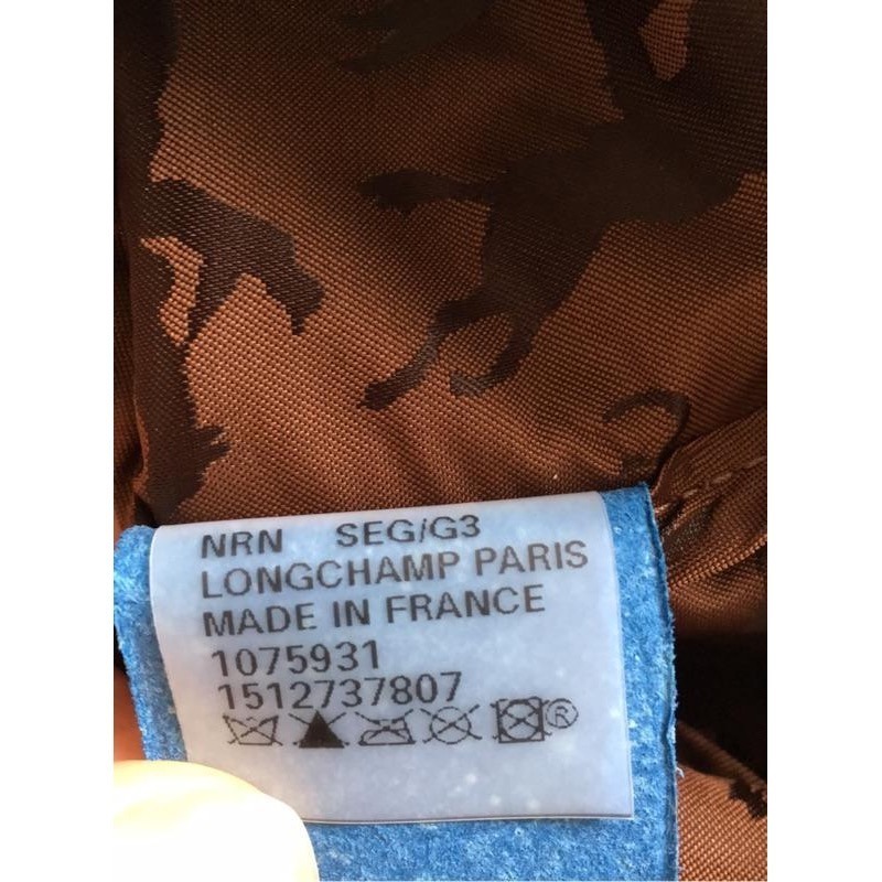 LONGCHAMP小羊皮 斜背包 手提包 手拿包 化妝包 海軍藍 真皮 法國製-細節圖3