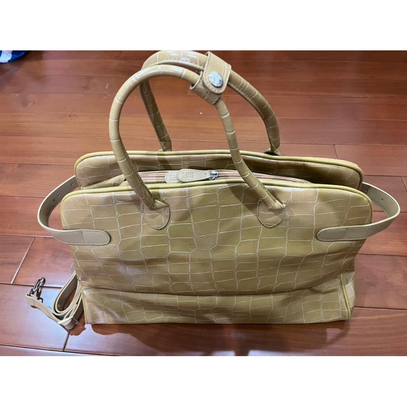 SK-II 皮革 大提袋 行李袋 手提 斜背 媽媽袋 防潑水-細節圖2