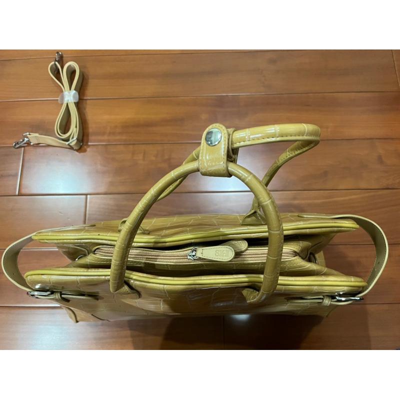 SK-II 皮革 大提袋 行李袋 手提 斜背 媽媽袋 防潑水-細節圖3