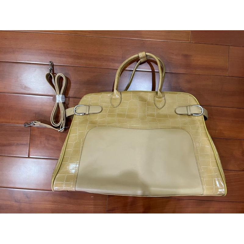 SK-II 皮革 大提袋 行李袋 手提 斜背 媽媽袋 防潑水-細節圖4