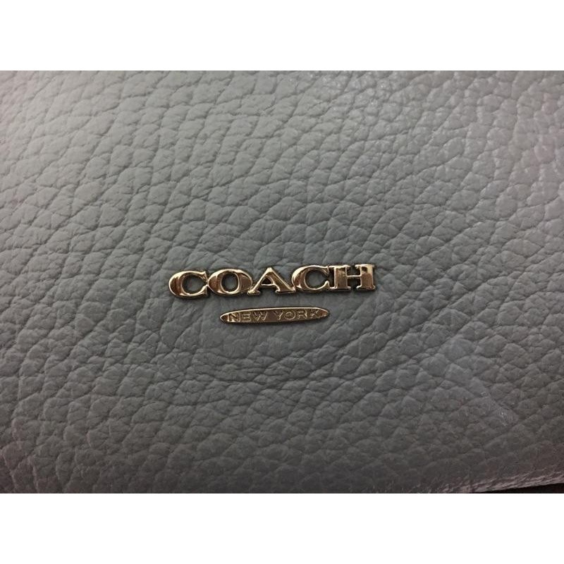 二手 Coach 手提包 MINI BLAKE CARRYALL F37635 小方包 水藍 蒂芬尼藍 真皮 牛皮-細節圖4