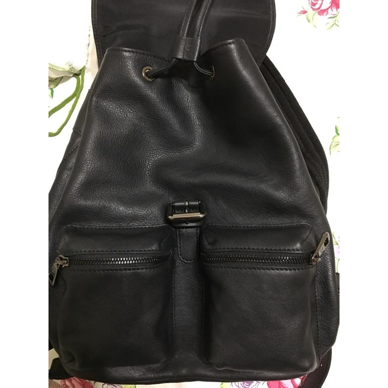 全新 Longchamp 經典3D系列Logo 壓印牛皮後背包-細節圖4