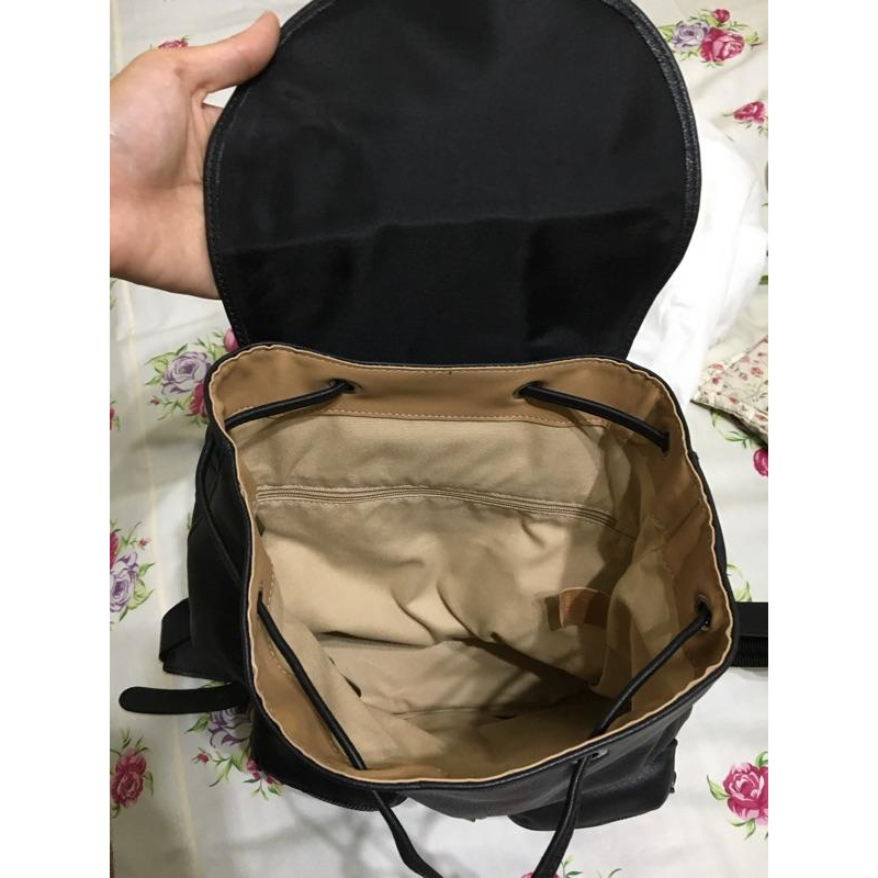 全新 Longchamp 經典3D系列Logo 壓印牛皮後背包-細節圖6