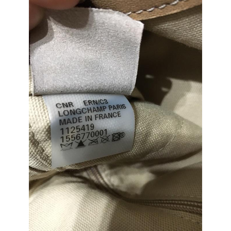 全新 Longchamp 經典3D系列Logo 壓印牛皮後背包-細節圖8