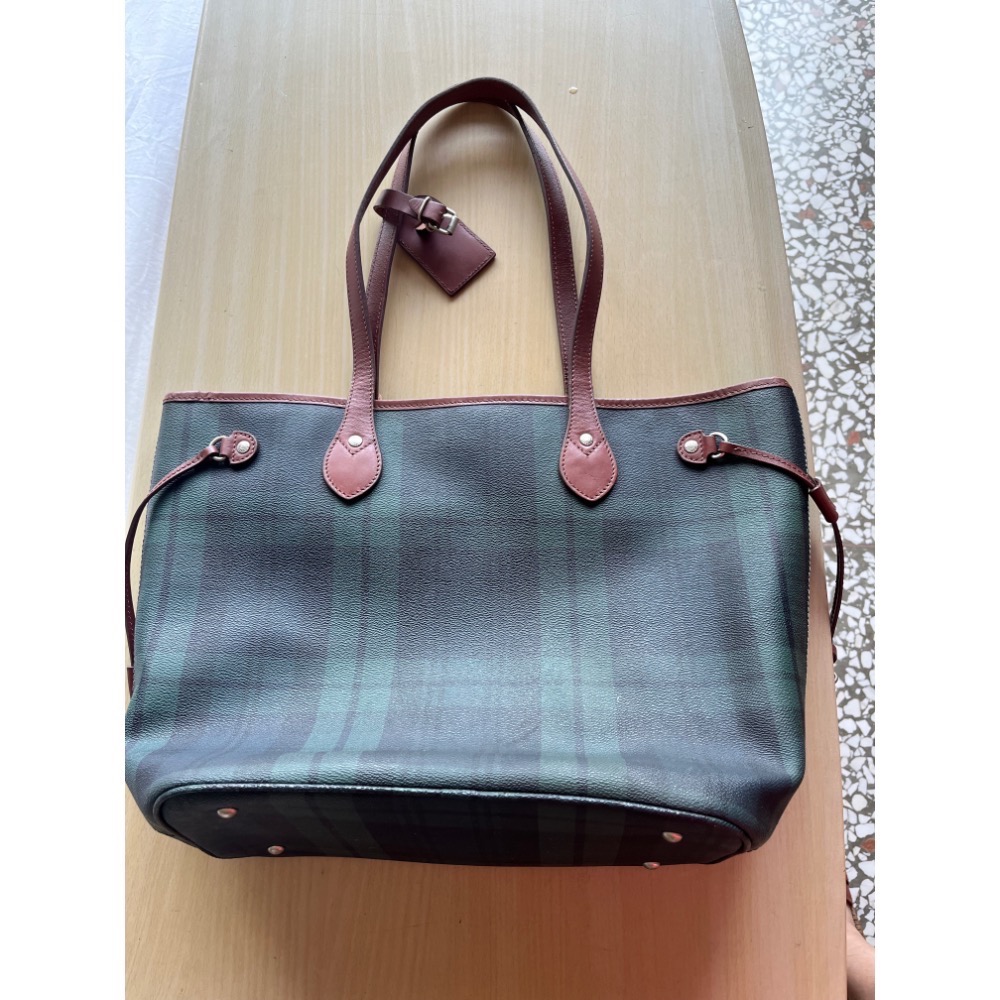 二手精品Polo santa roberta經典綠格大水桶包波士頓包托特包polo 肩