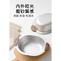 胡桃木小熊碗 寶寶輔食碗 不銹鋼碗 早餐碗-規格圖9