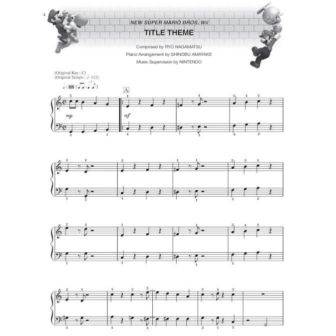 <免運現貨>  Super Mario Bros Wii 超級瑪利歐Wii 鋼琴譜 (初級)-細節圖2