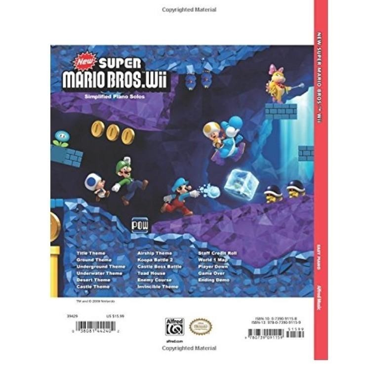<免運現貨>  Super Mario Bros Wii 超級瑪利歐Wii 鋼琴譜 (初級)-細節圖3