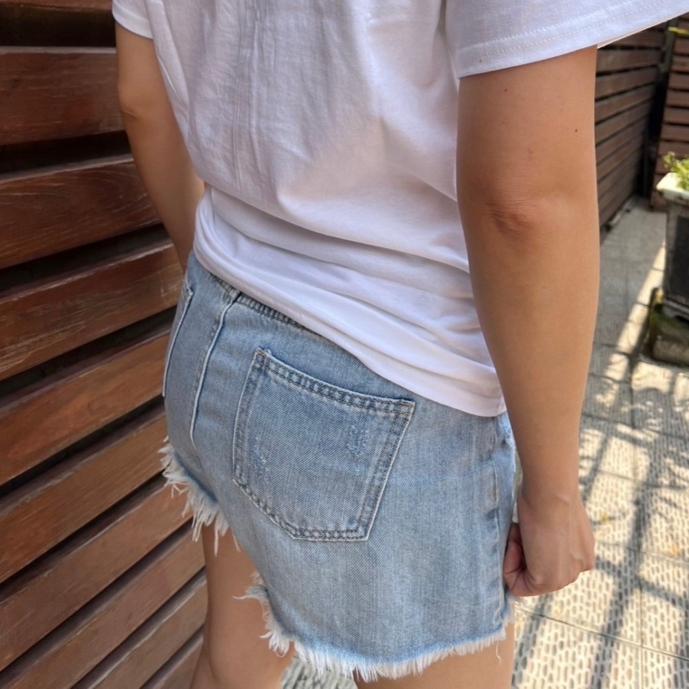** 台灣現貨 ** 揪in 牛仔短褲 刷破褲 刷破短褲 牛仔褲 刷破設計 台灣自有品牌-細節圖5