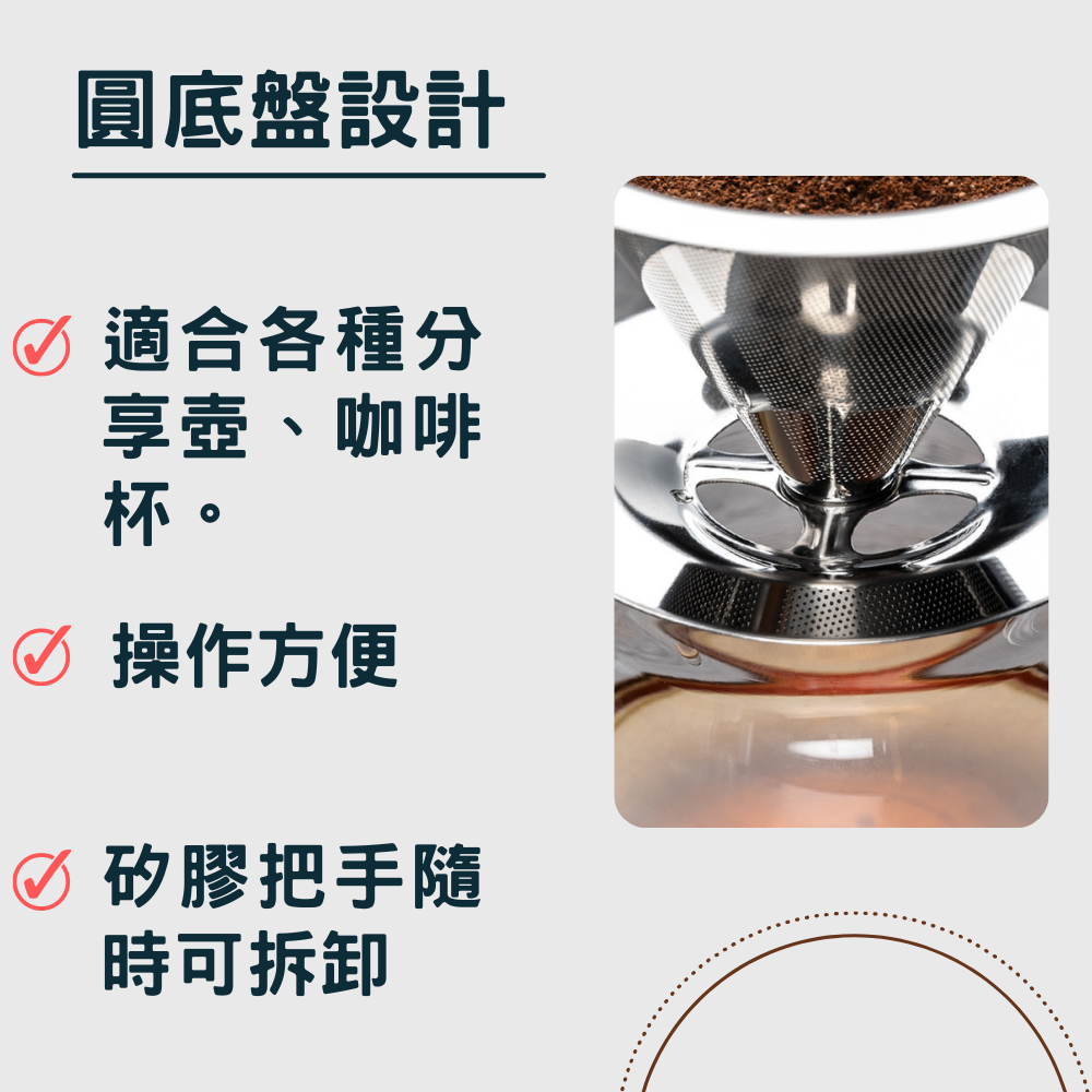 ☕【台灣現貨】304食用級不鏽鋼咖啡濾杯 濾杯 免濾紙濾杯 濾網 金屬濾杯-細節圖4