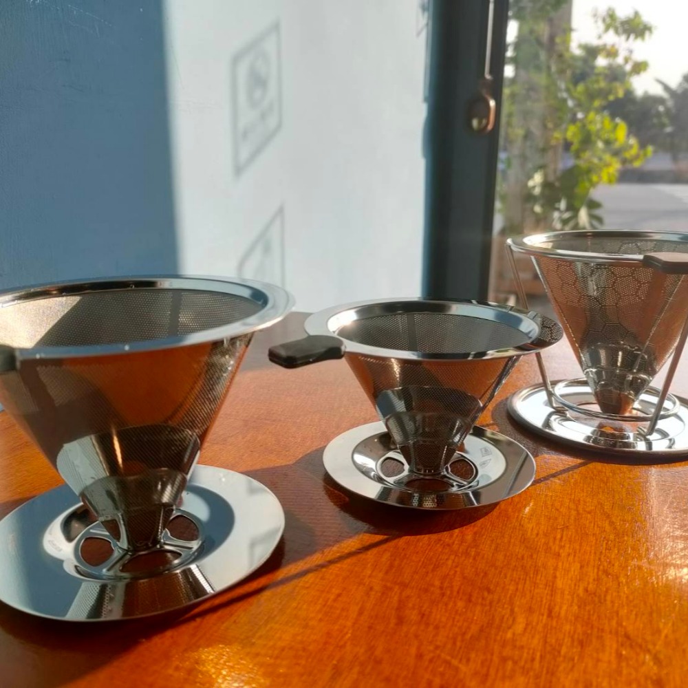 ☕【台灣現貨】304食用級不鏽鋼咖啡濾杯 濾杯 免濾紙濾杯 濾網 金屬濾杯-細節圖10