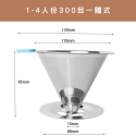 ☕【台灣現貨】304食用級不鏽鋼咖啡濾杯 濾杯 免濾紙濾杯 濾網 金屬濾杯-規格圖11