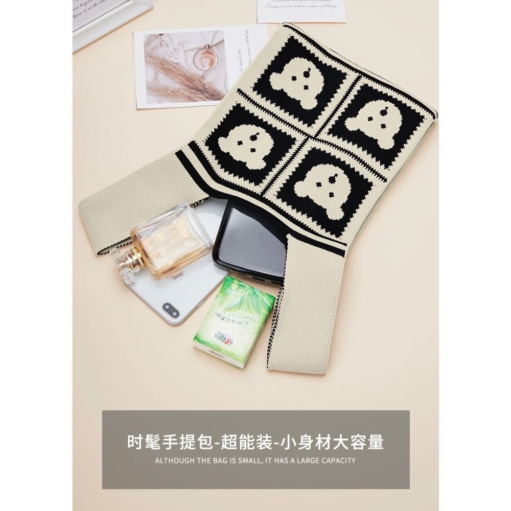 現貨✨手提針織包✨日常手提包/容量超夠/時尚百搭-細節圖6