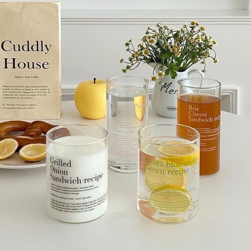 【出清破盤價】字母玻璃杯 ✨咖啡杯 牛奶杯-細節圖2