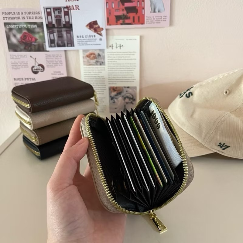 【出清破盤價】柔軟荔枝皮 ✨卡包 《可放鈔票 卡片 零錢》-細節圖3