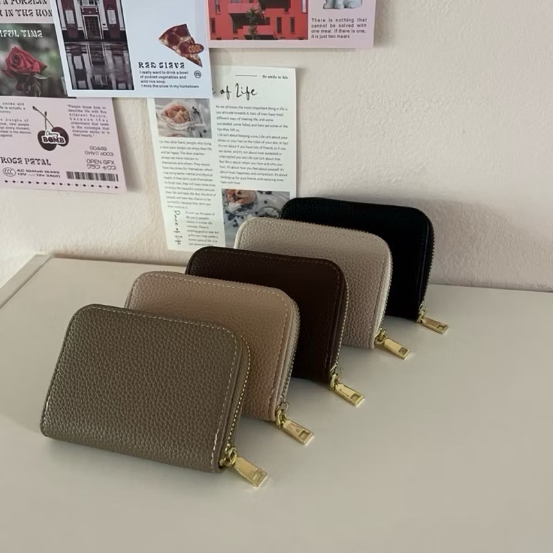 【出清破盤價】柔軟荔枝皮 ✨卡包 《可放鈔票 卡片 零錢》-細節圖5