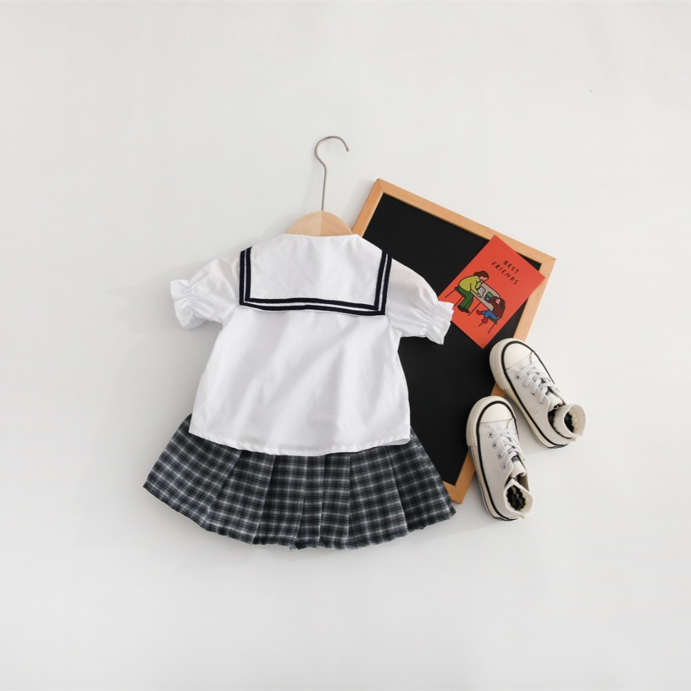 【現貨當日出貨✨】韓版小童衣服 兩件套 貴族學院風 制服 姊弟裝 兄妹裝 春夏裝 ins-細節圖5