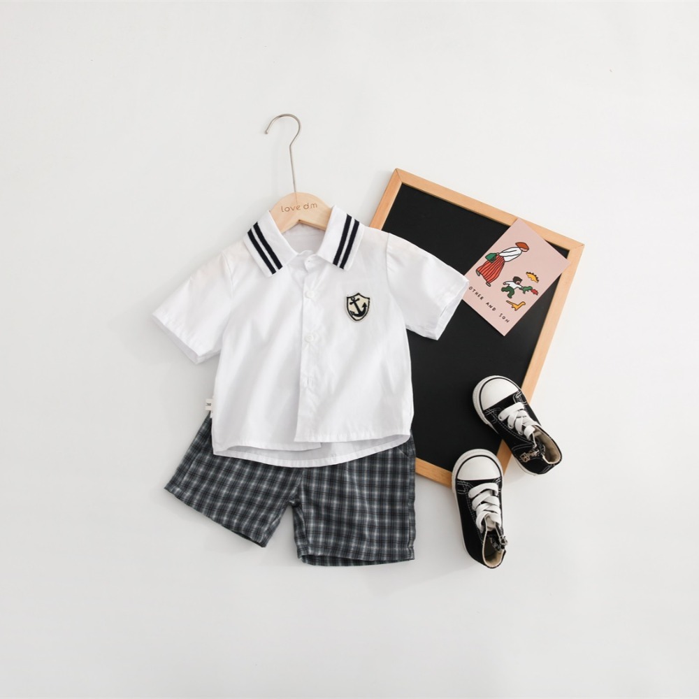 【現貨當日出貨✨】韓版小童衣服 兩件套 貴族學院風 制服 姊弟裝 兄妹裝 春夏裝 ins-細節圖9