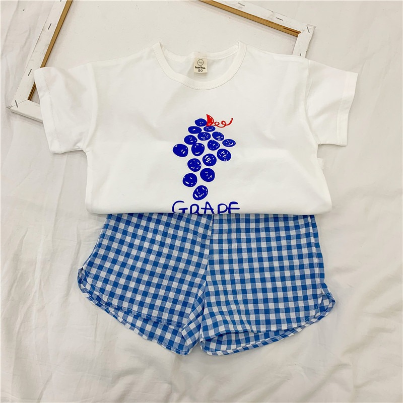 【現貨當日出貨✨】韓版小童衣服 兩件套 夏日繽紛水果套裝 居家 姊弟裝 兄妹裝 春夏裝 ins-細節圖5