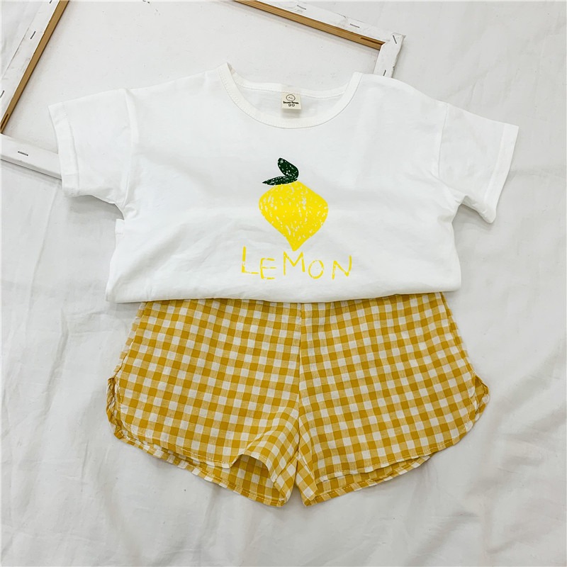 【現貨當日出貨✨】韓版小童衣服 兩件套 夏日繽紛水果套裝 居家 姊弟裝 兄妹裝 春夏裝 ins-細節圖8