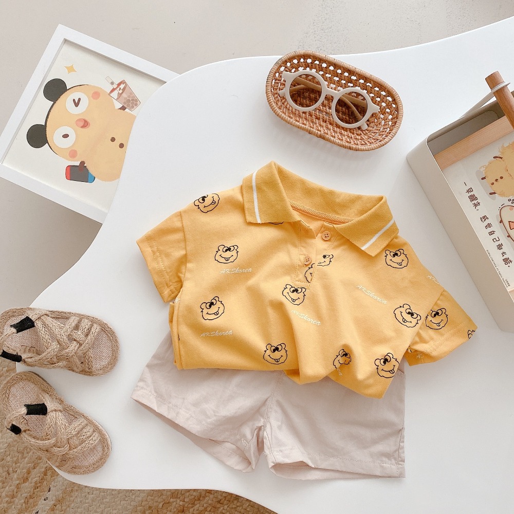 【現貨當日出貨✨】韓版小童衣服 小怪獸POLO衫 上衣 T恤 造型 春夏裝 ins-細節圖7