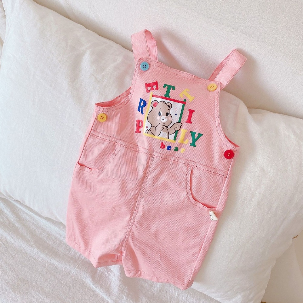 【現貨當日出貨✨】韓版小童衣服 兩件套 可愛小熊吊帶褲 連身褲 吊帶褲 春夏裝 ins-細節圖2