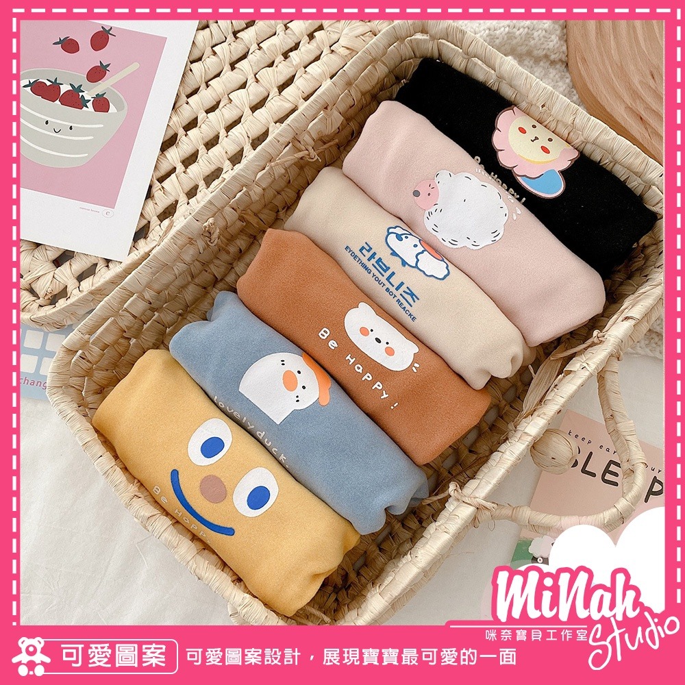 【現貨當日出貨✨】韓版小童 繽紛塗鴉上衣  德絨 高領 長袖 上衣 內搭 保暖 秋冬裝 ins-細節圖2
