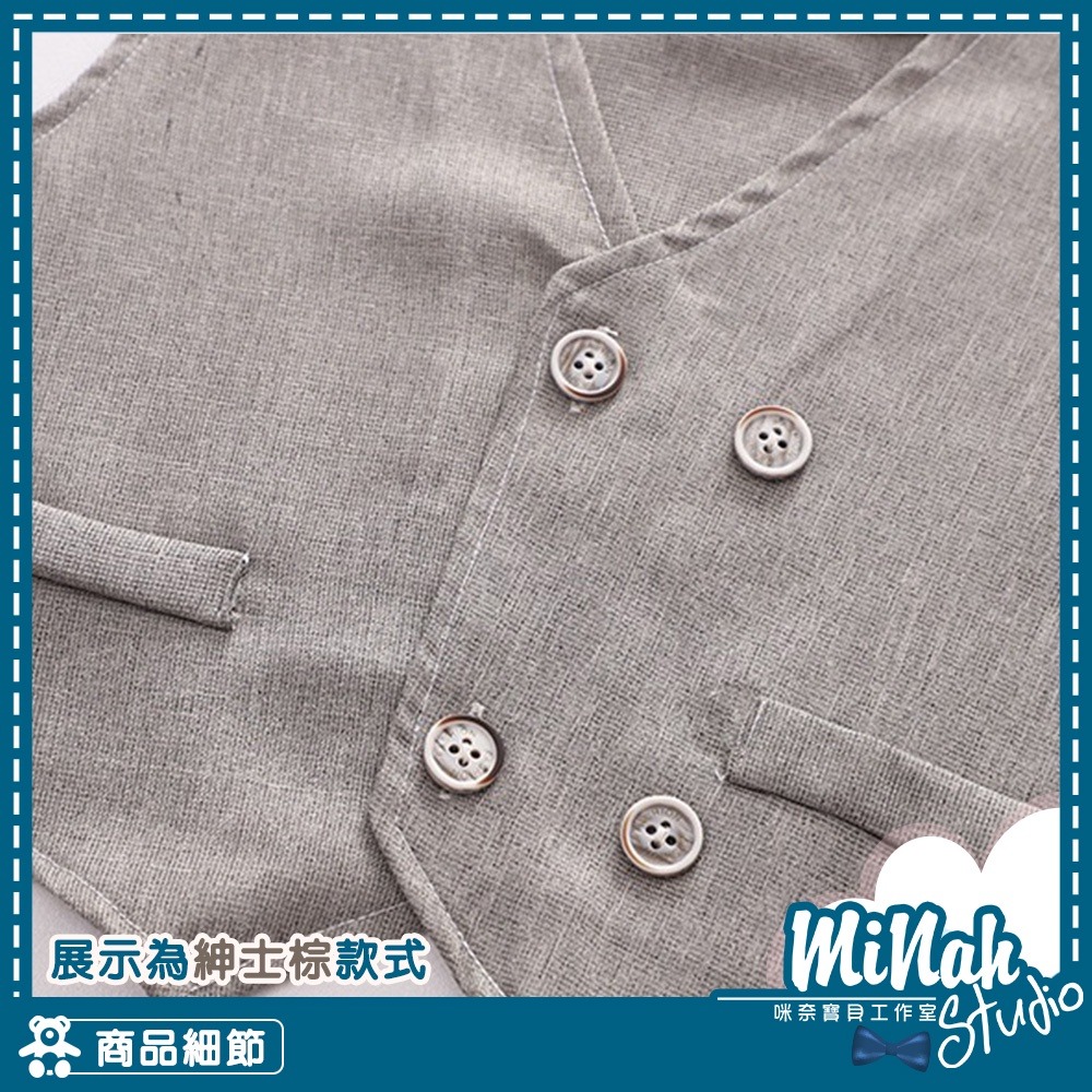 【現貨當日出貨✨】韓版小童裝 英倫三件套 男童裝 紳士裝 花童 喜酒 韓系 長袖 長褲 帥氣 可愛 春秋裝 ins-細節圖3