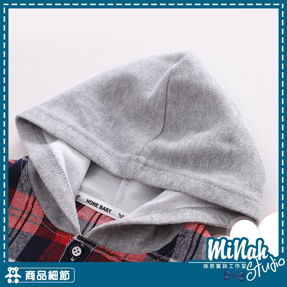 【現貨當日出貨✨】韓版小童衣服 兩件套 格紋套裝 格紋外套 英倫風 秋冬裝 ins-細節圖4