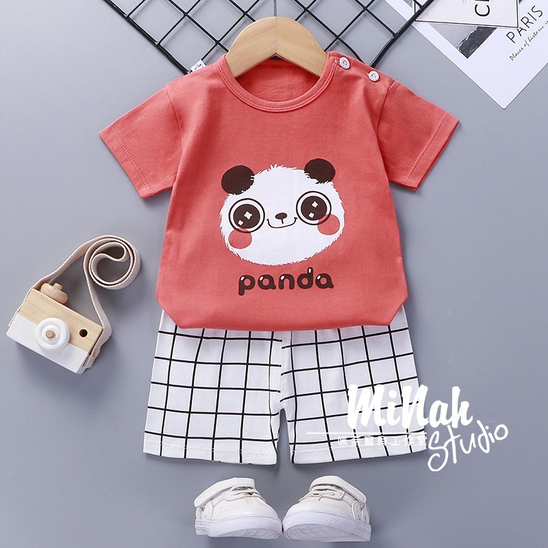 【現貨當日出貨✨】韓版小童衣服 兩件套 可愛動物套裝 休閒 開扣 居家 姊弟裝 兄妹裝 春夏裝-細節圖9